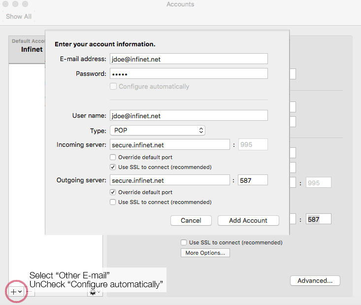 settings for smtp.cwru.edu on outlook 2016 mac